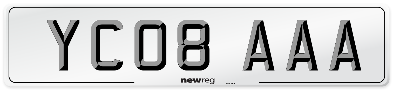 YC08 AAA Number Plate from New Reg